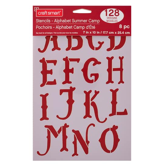 6 Pack: 2" Summer Camp Alphabet Stencils by Craft Smart®